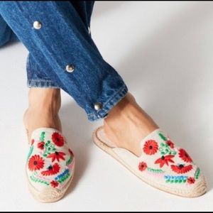 Soludos Ibiza embroidered floral espadrilles mules